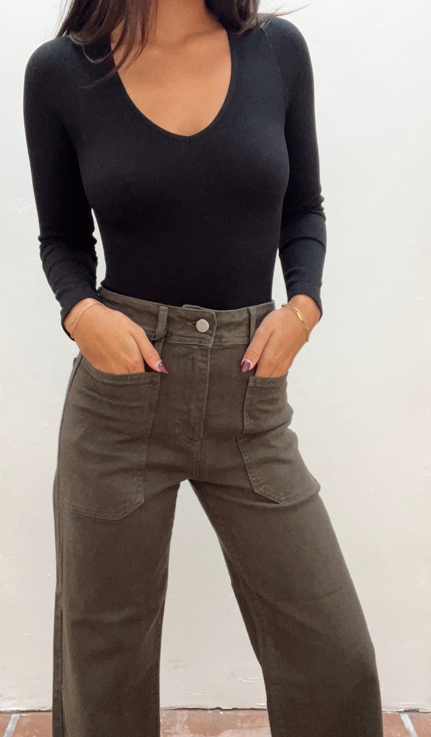 Just Black | High Rise Utility Wide Leg