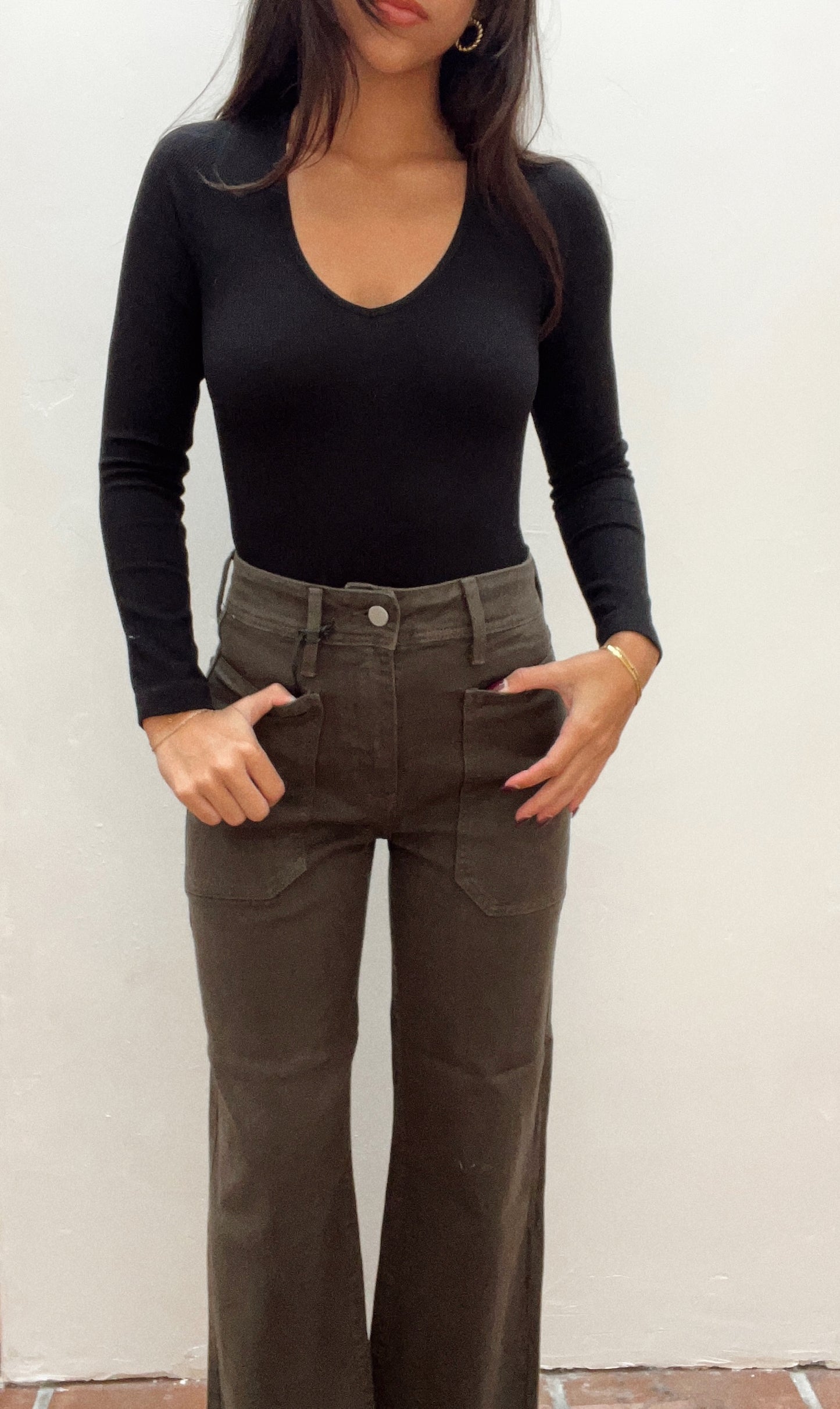 Just Black | High Rise Utility Wide Leg