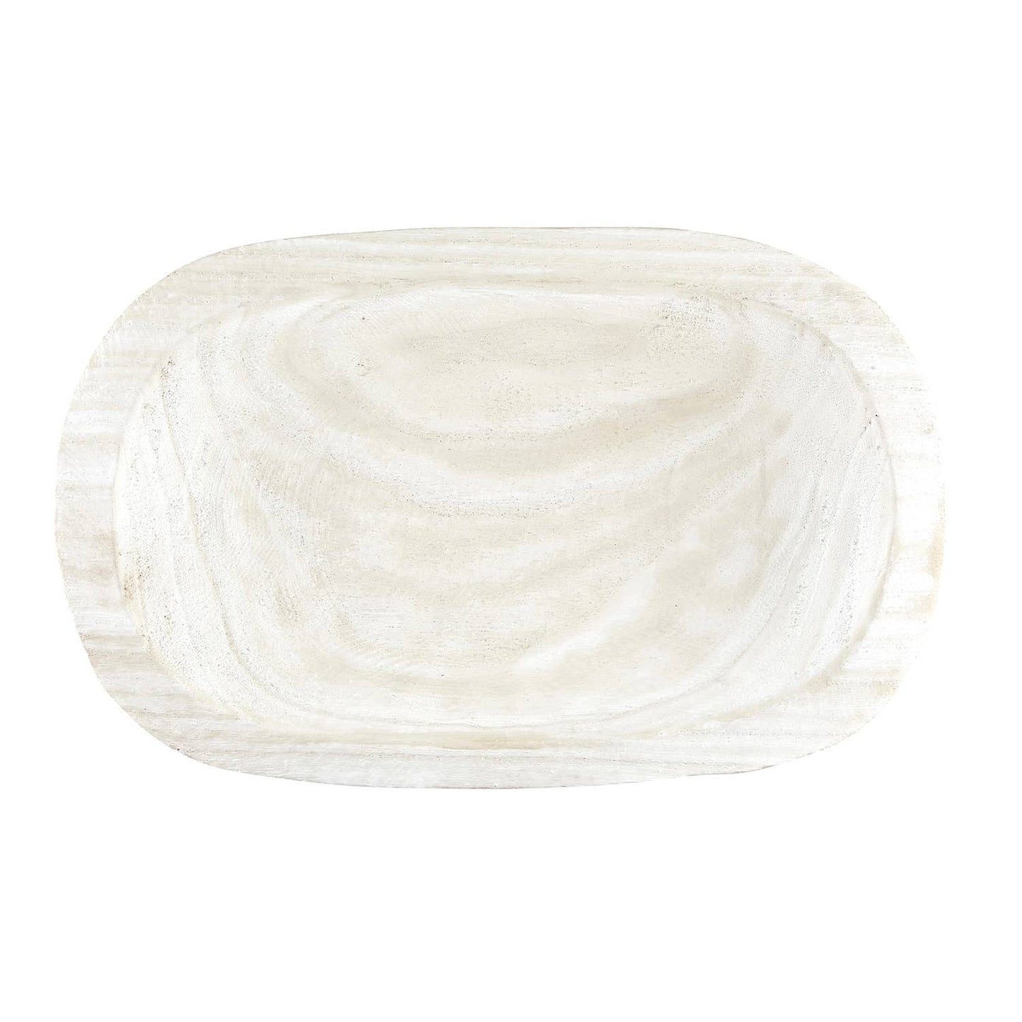 Paulownia Dough Bowl - White