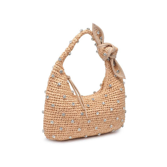 Urban Expressions - Jessa Straw Summer Beach Shoulder Bag: Natural