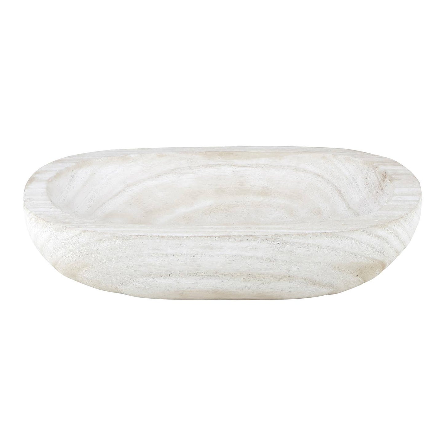 Paulownia Dough Bowl - White