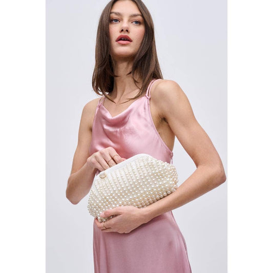 Urban Expressions - Lydia Beaded Clutch: Ivory