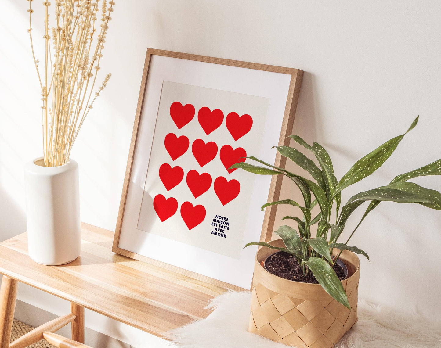 Kuku Studio - This home is filled with love | French Quote | Heart Print: 5 x 7