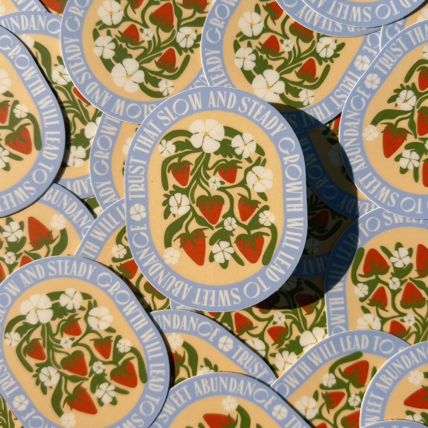 The SoulShine Co. - Strawberry Abundance Quote - Vinyl Sticker