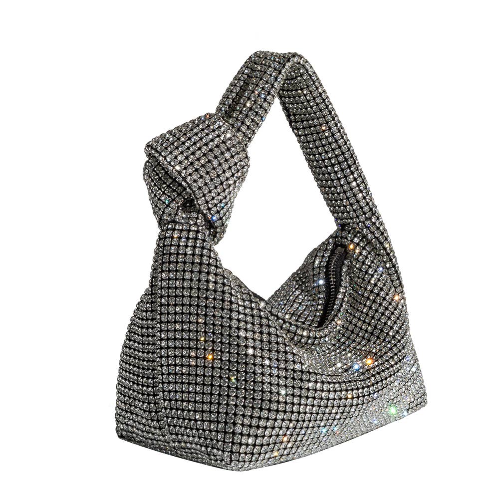 Melie Bianco - Reena Small Silver Top Handle Bag
