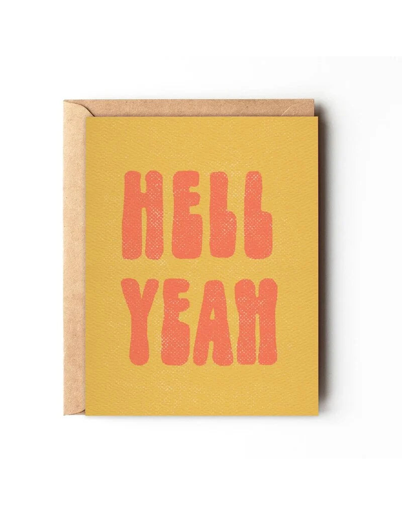 Daydream Prints - Hell Yeah - Retro Fun Congratulations Card