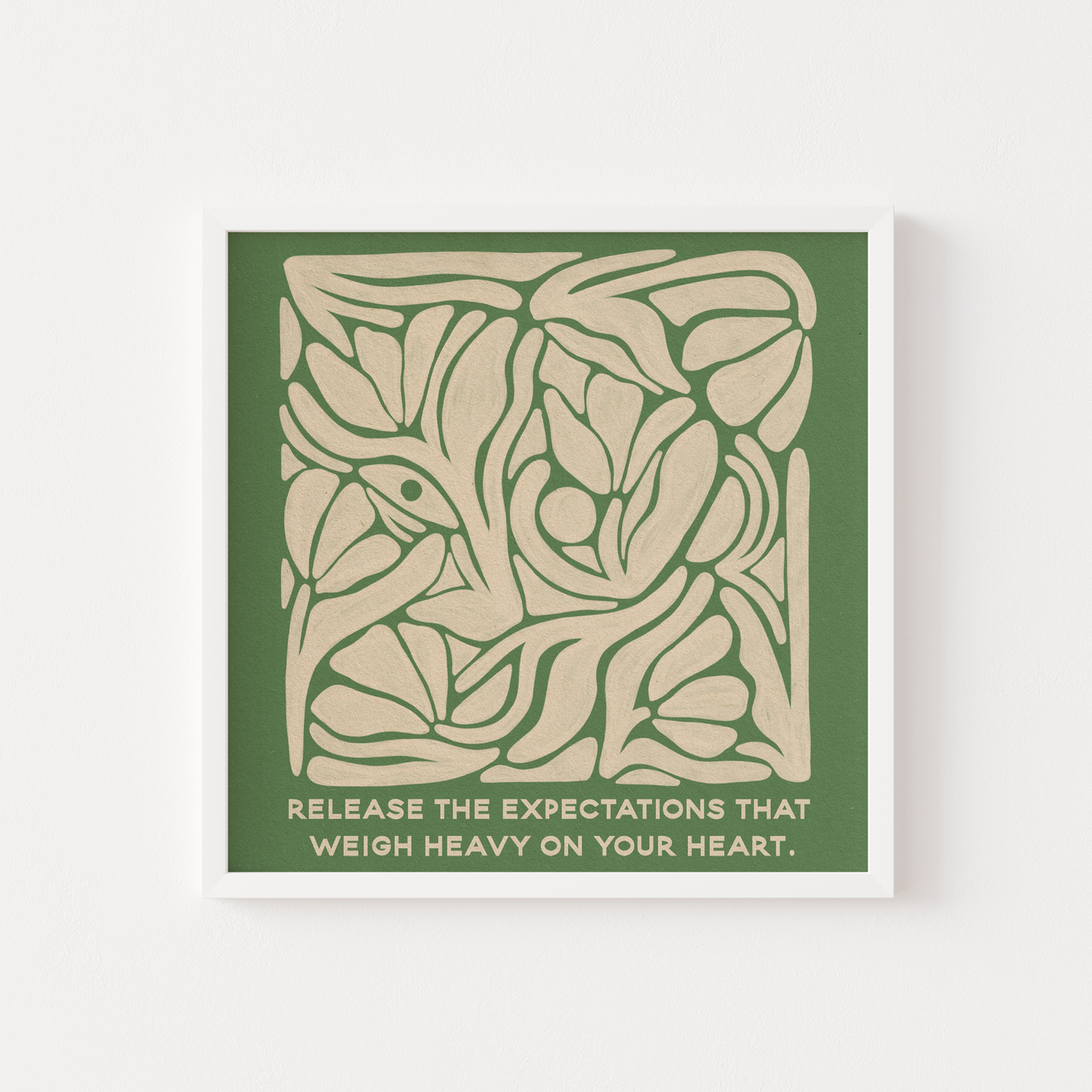 The SoulShine Co. - Release Heavy Expectations - Print: 8x8 / Blue / Words