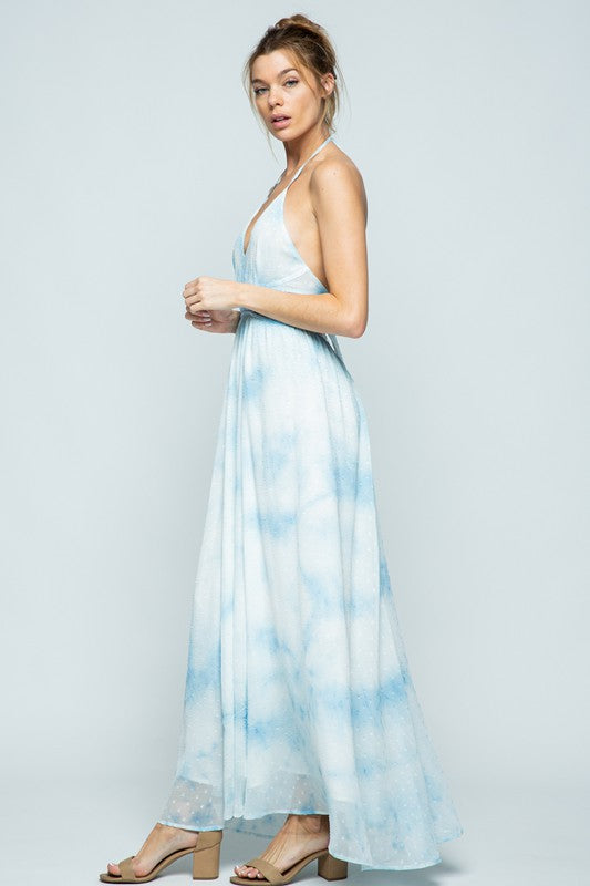 blue casual summer maxi dresses
