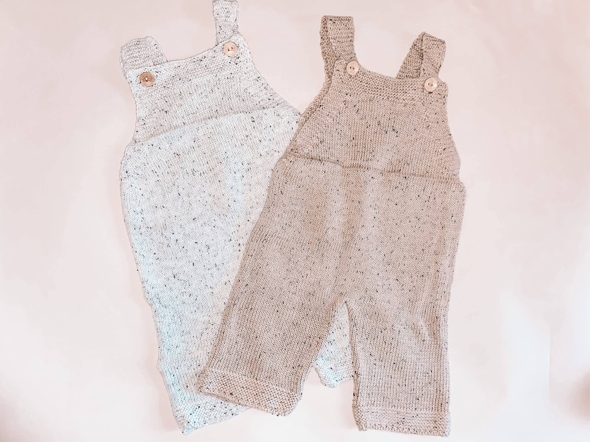 Charlie and Bear Boutique - Speckled Knit Overalls