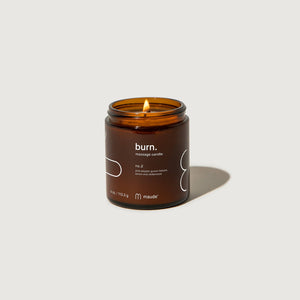 maude - 4 oz Burn no. 2 - skin-softening massage candle