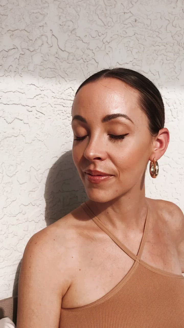 Isabella Dainty Thick Gold Hoop Earrings