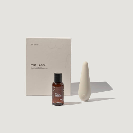 maude - Vibe + Shine - 3-speed vibrator & lubricant gift set
