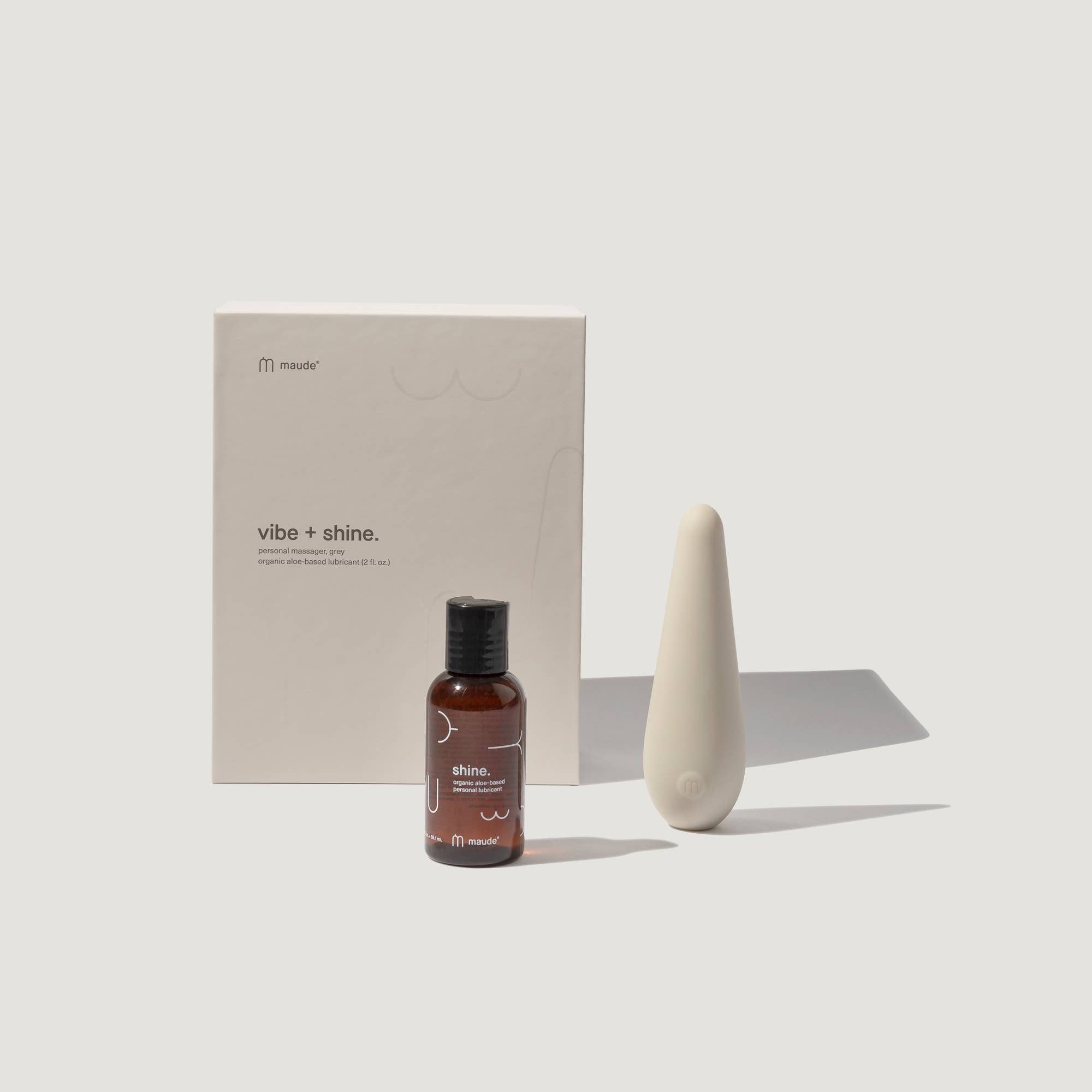 maude - Vibe + Shine - 3-speed vibrator & lubricant gift set