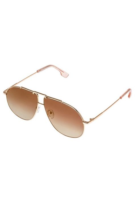 Le Specs Le Pear Gold Aviator Sunglasses 